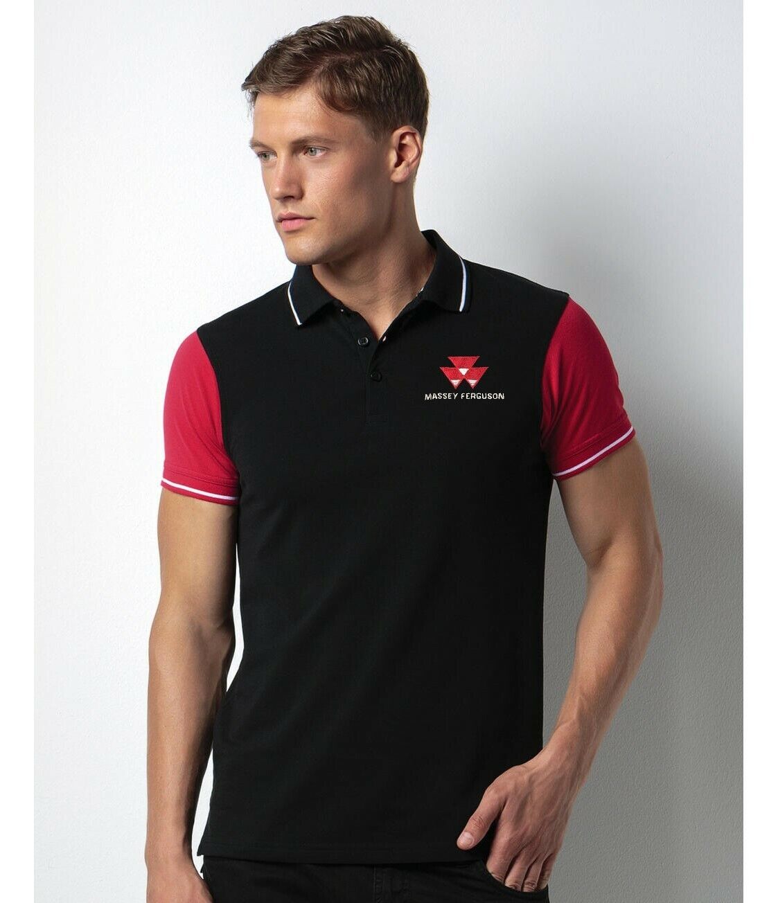 MASSEY FERGUSON: MENS RED POLO SHIRT