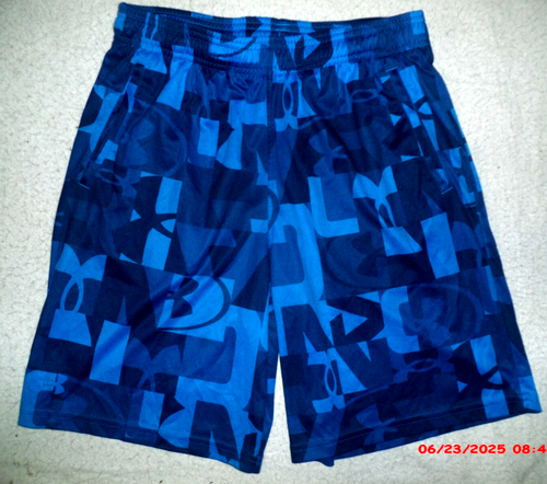 BOY'S UNDER ARMOUR LT & DARK BLUE ATHLETIC SHORTS~YOUTH SIZE X LARGE