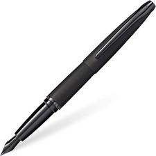 Cross ATX Fountain Pen F Nib Brushed Black PVD Diamond Gift Free Engraved