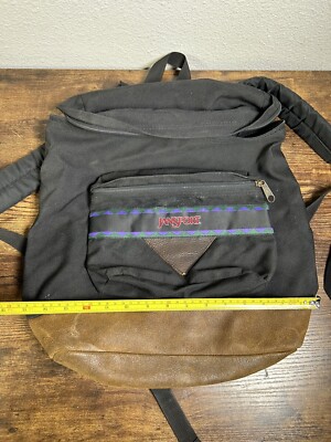 Vintage 90s Jansport Made in USA Leather Bottom Backpack