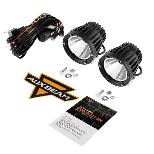 AUXBEAM 2PCS 36W 4" luci da lavoro LED rotonde pod faretto lampada guida fuoristrada ATV - Foto 10 di 12