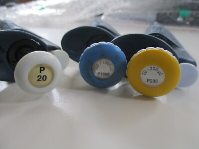 3 Gilson Pipetman Pipette Set. P20, P200, P1000 | eBay