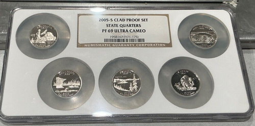 2005 S State Proof CLAD NGC PF 69 Ultra Cameo -Five Coin Quarter Set