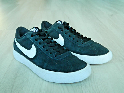 Nike SB Bruin Low Jungen Skate Turnschuhe Schwarz Wildleder Größe 3,5 / 36,5
