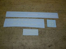 Schwinn Approved STINGRAY Fair Lady Bicycle White Water Transfer Decal Set