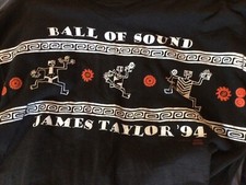 James Taylor Ball of Sound 1994 Tour T-Shirt XL Black Vintage Folk Free Ship