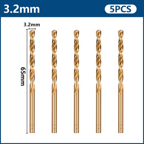 5pcs Cobalt Metal Drill Bit Set HSS M2 5/64''-1/4'' Twist Jobber Metal Drill Bit - Picture 8 of 12