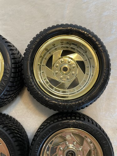 Proline Road HAWGS Front & Rear W/ Gold Plated Saw Blade Rims 1/4” Axle - Picture 7 of 12