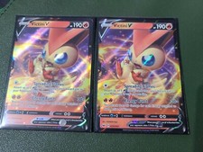 Pokemon Victini V 25/202 Ultra Rare Card X2 lot