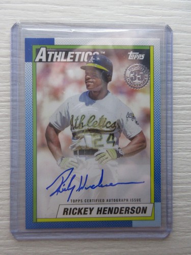 1990-2025 Topps Series 1 MLB 35th Anniversary Rickey Henderson ON CARD AUTO SSP - Picture 1 of 5