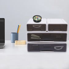 Desktop Organizer Container Office Bedroom Storage Drawer Stackable Storage Box
