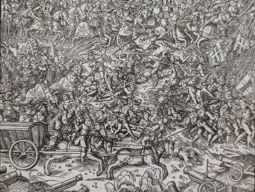 Battle of Guinegate, Weiß Kunig, Beck, de Negker, Stampa 1799 - Picture 2 of 8