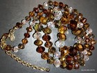 Crystal Necklace -33" with 3" Extension Joan Rivers Hand Knotted Multicolor Faux