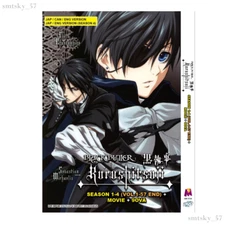 Black Butler Kuroshitsuji Season 1-4 + Movie + 9 OVA Anime DVD English Dub
