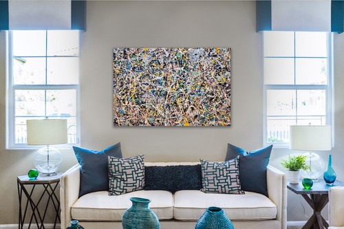 Jackson Pollock Lavender Mist Number 1 CANVAS PAINTING ART PRINT 1885 - Picture 2 of 8