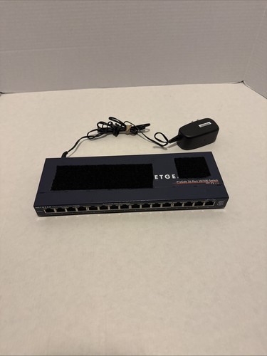 Netgear Ethernet Switch FS116P ProSafe 16 Port 10/100 Switch w/PoE+Power Supply - Picture 7 of 7
