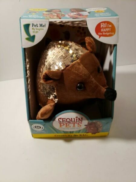 Creativity for Kids Sequin Pets Stuffed Animal Happy The Hedgehog Plush Toy A42 for sale online