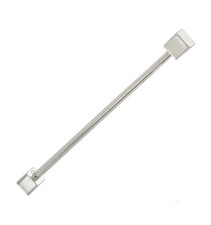 Ky & Co Collar Pin Mens Silver Tone Square Ended Bar 2 1/4"
