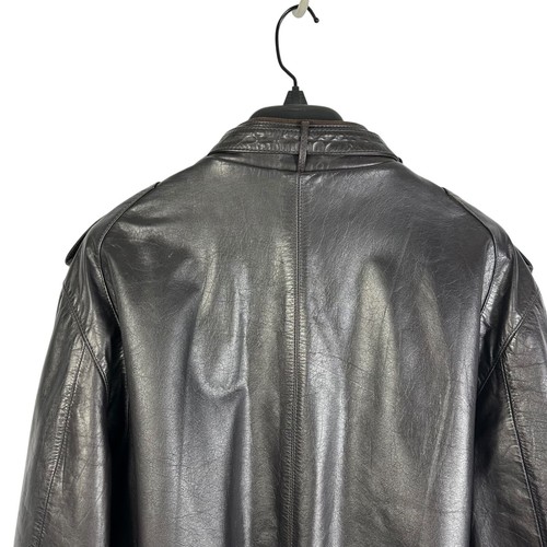 Vintage 80s Members Only Leather Jacket Iconic Racer Moto Brown Biker Coat Sz 44 - Picture 6 of 11
