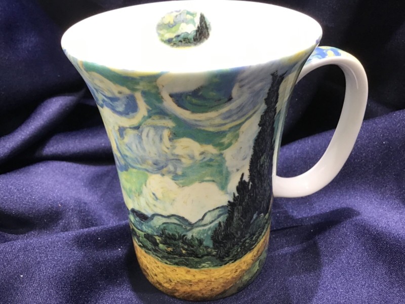 MCINTOSH VAN GOGH CLASSICS CYPRESSES mug FINE BONE CHINA! 11oz NEVER USED! NEW!