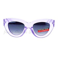 Women's Fashion Sunglasses Round Oval Thick Cat Eye Frame