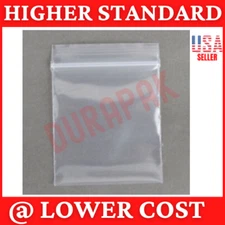 1000 ~ 4 Mil 4x4 Clear Zip Reclosable Zipper Lock Seal Poly Bag Packaging Bags