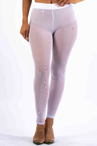Women's Sheer Mesh Leggings Stretch Skinny Stocking Sexy See Through - Picture 21 of 86