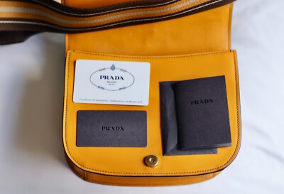 Prada City Calf Pionniere Saddle Bag, Orange, Leather Trim