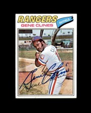 Gene Clines Signed Original 1977 Topps Texas Rangers Autograph