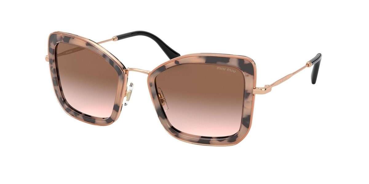 Miu Miu MU55VS 07D0A6 51 Sunglasses Havana Frame Brown Lens 