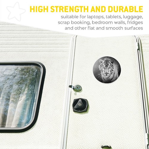 2 x Vinyl Stickers 20cm (bw) - White Tiger Wild Big Cat Jungle Animal #43769 - Photo 6/8