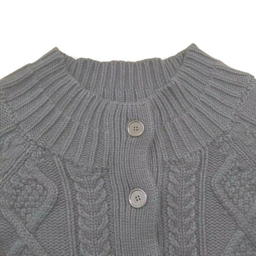 Talbots Cable Knit Angora Rabbit Hair Cardigan Sweater Sz XL Fisherman Old Money