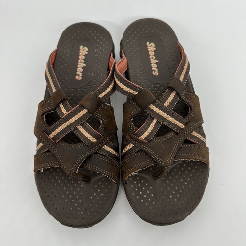 Skechers Sandals Womens 5 Outdoor Reggae Soundstage Slide Brown Textile - Picture 3 of 5