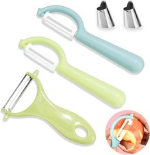 Sparsch&auml;ler Set Kunststoff Edelstahl 3-teilig Ergonomisch K&uuml;chenhelfer Obst G...