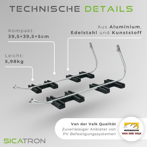 ValkBox3 Aufständerung Solarmodul für Flachdach Solarhalterung Halterung Module - Bild 2 von 8