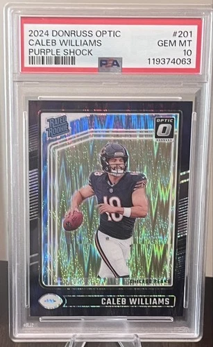 2024 Panini Optic - Rated Rookie Caleb Williams Purple Shock Prizm PSA 10 💎 RC