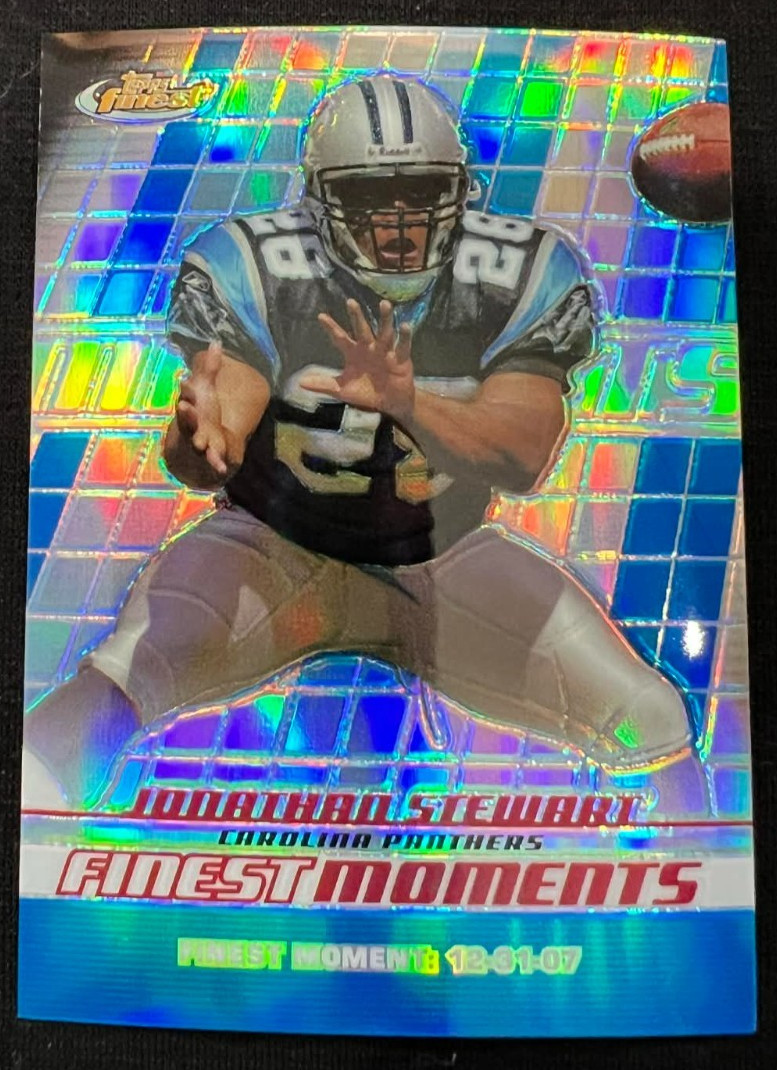 Jonathan Stewart Finest Moments #FMJS Blue Refractor