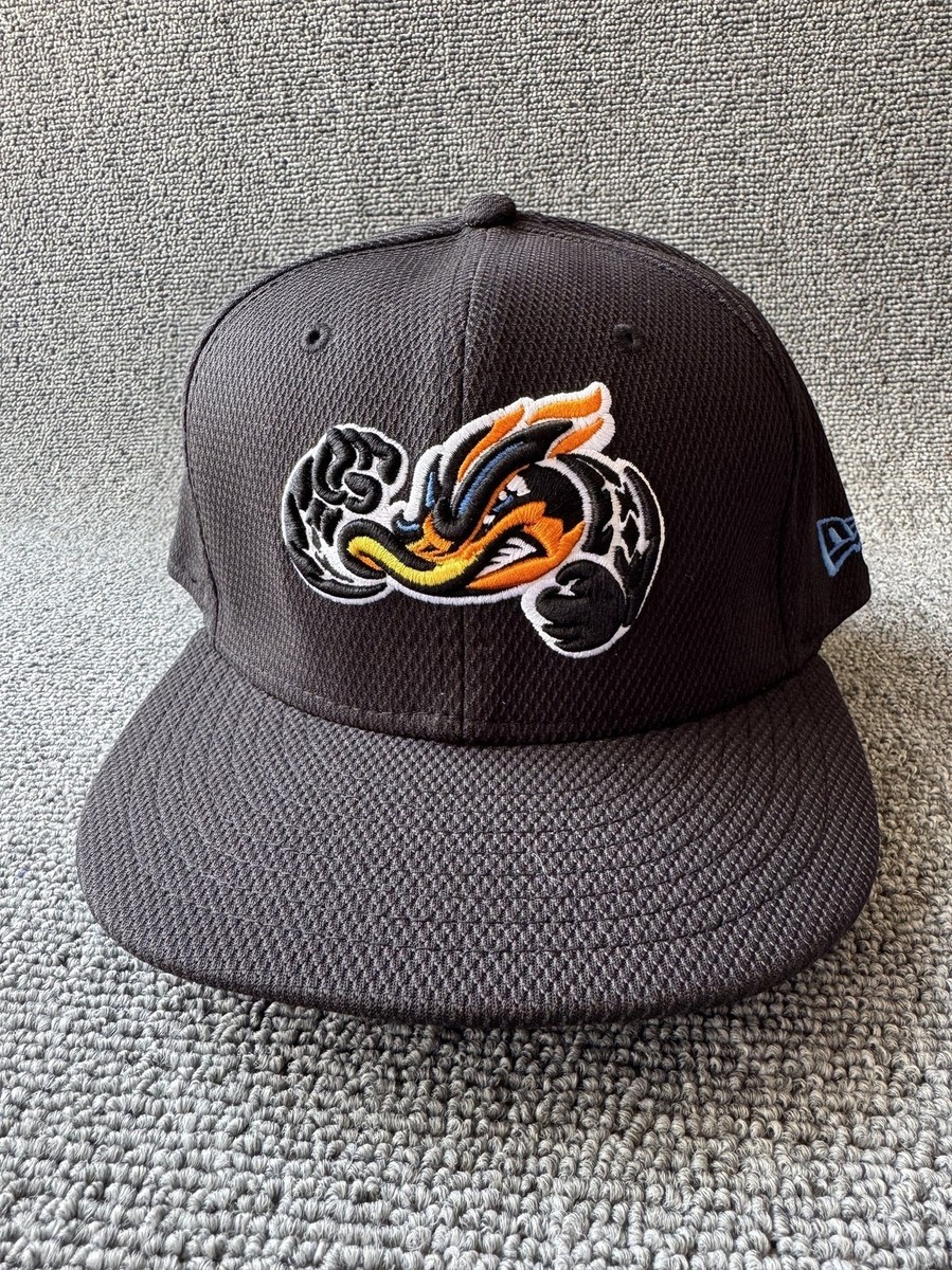New Era Hickory Crawdads 59FIFTY Fitted Hat Charcoal 7 1 2 MiLB