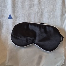 Black Satin Sleep Mask Single with Elastic Strap MPN 1084112403253