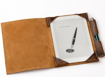 Handmade Full Grain leather Supernote Nomad A5X A6X 2 folio case w/ pen holder