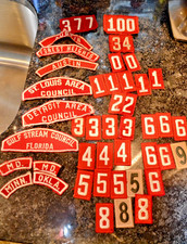 BOY SCOUT PATCHES: TROOP NUMBERS AND LOCATION PATCHES