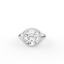 18K Gelbgold Lab Grown Diamant Solitär Ring,...