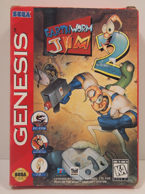 Earthworm Jim 2 (SEGA Genesis) Authentic CARDBOARD BOX ONLY