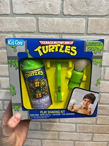 Vintage TMNT Teenage Mutant Ninja Turtles ~ Play Shaving Kit ~ Kid Care 1992