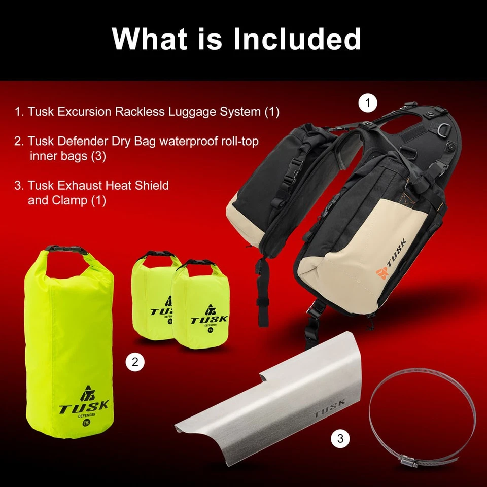 Sistema de equipaje Tusk Excursion sin rack negro tostado KTM 690 Enduro 2014-2026 Foto 2 de 3