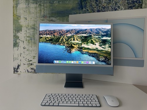Apple iMac 24″ M1 (2021) Blau • 8 GB RAM • 256 GB SSD • OVP • Top‑Zustand