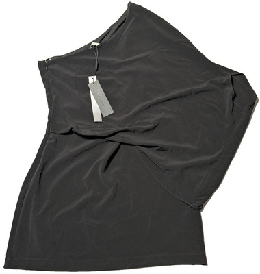 HALSTON EVENING COLLECTION Black KAI One Sleeve Dress - Women 10 NEW