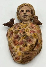 Brenna Busse Sculpture Clay Art Changeling Pottery Fall Women 6 1/4" Tall