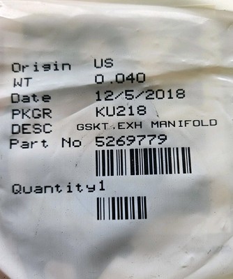 CUMMINS 5269779 EXHAUST MANIFOLD GASKET OEM NOS 5269779 MULTI AVAILABLE FREE...