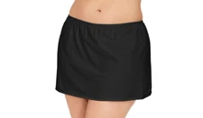 Plus Womens Skirt Fold Over Swim Bottom Separates